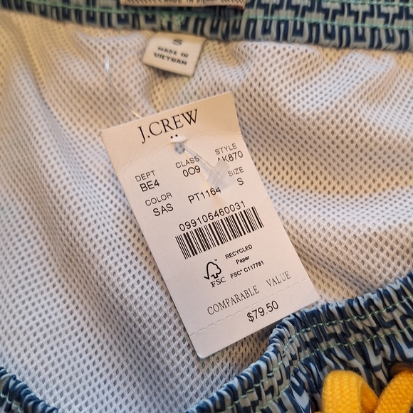 NWT- J. Crew Flex 6" Swim Shorts - Picture 8 of 13